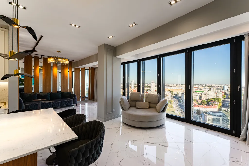 Квартира Vip апартаменты в парус-сити на 21 этаже, 101 метр, центр, 2 балкона — аренда посуточно в Минск