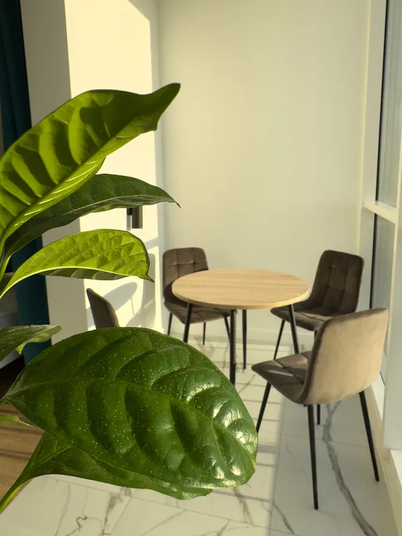 Новая студия с видом на море и дизайнерским ремонтом