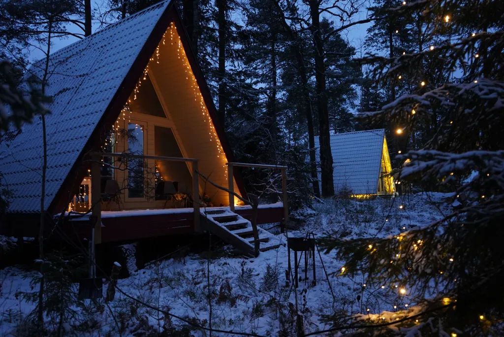 А-фрейм дом на горе