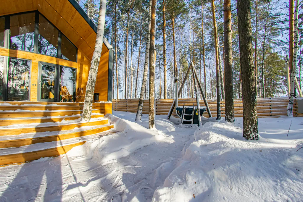 Дом с с чаном и сауной в сосновом лесу "Барн-хаус 2"