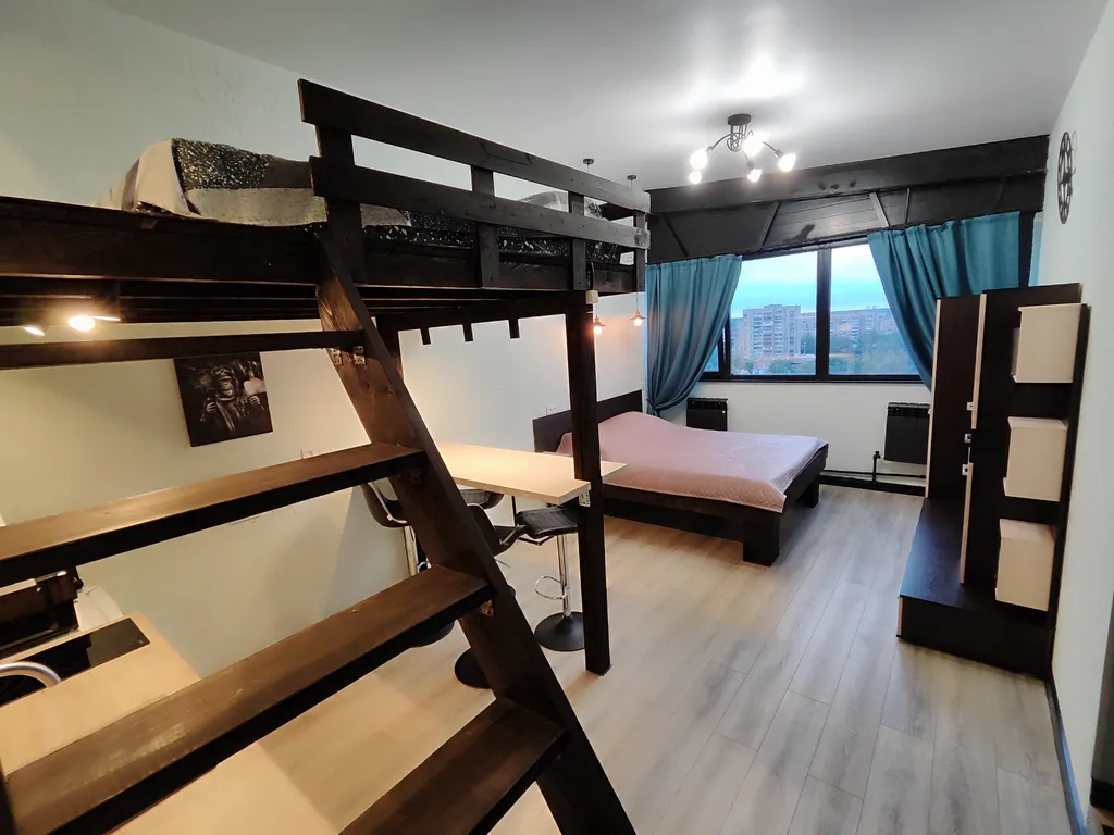 Уютная квартира-студия в стиле лофт