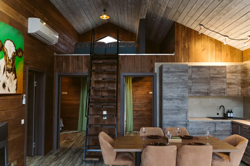 Домик с камином и кондиционером