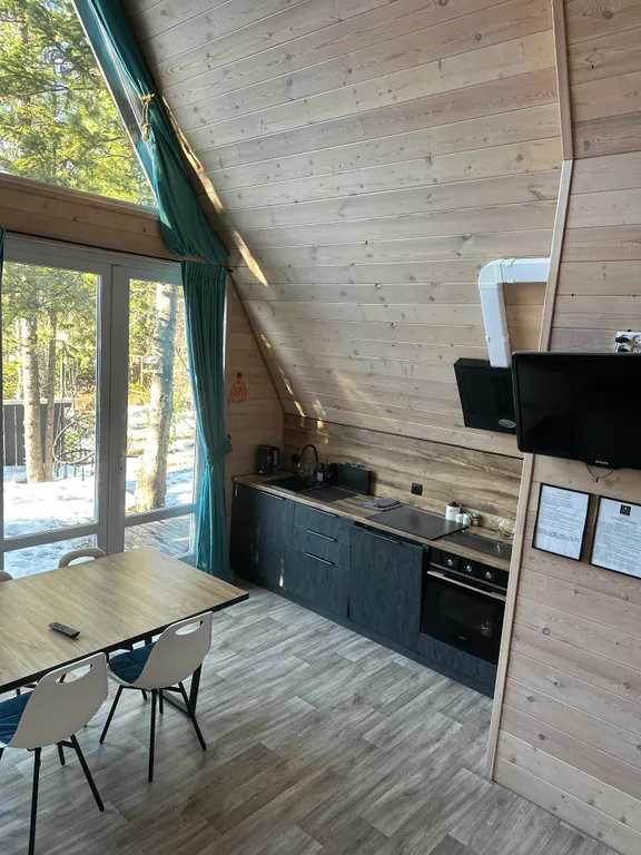 Уютный дом с красивым видом на зелёную гору