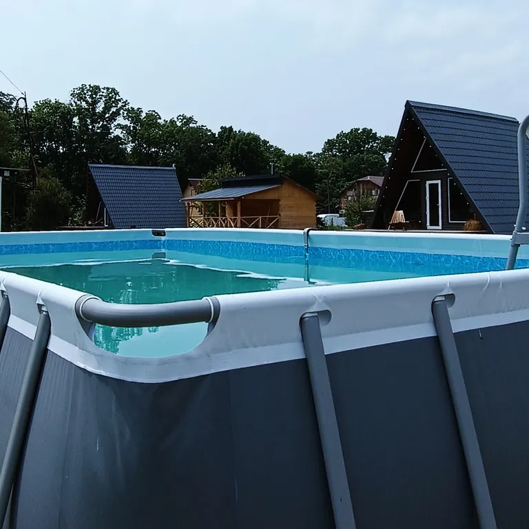 Дом A-frame у подножья горы