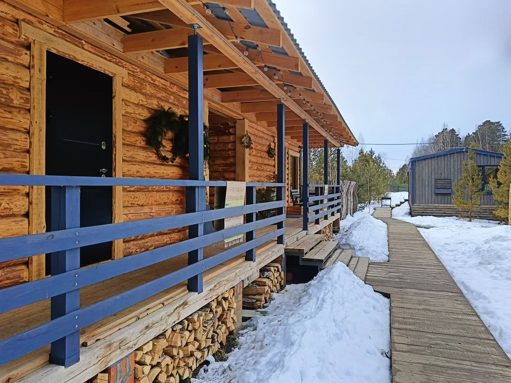 Темный домик на опушке леса