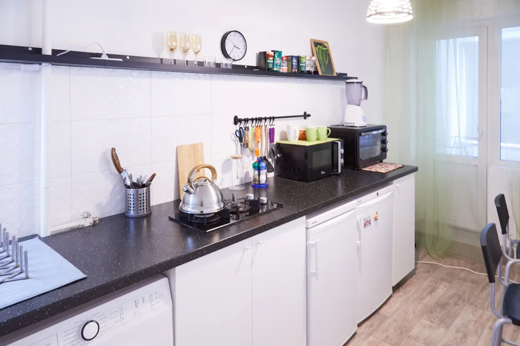 Просторный крутой апартамент с панорамными окнами