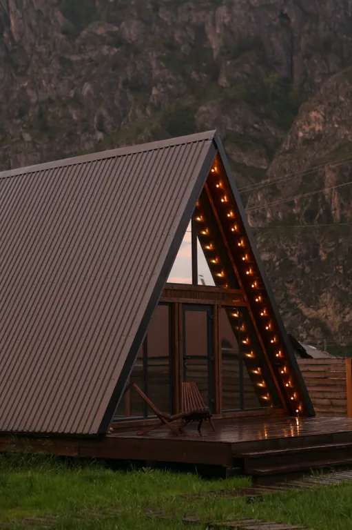 Гостевой дом A-frame с видом на горы