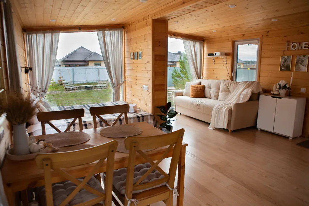 Домик с бассейном с банькой и чаном на дровах