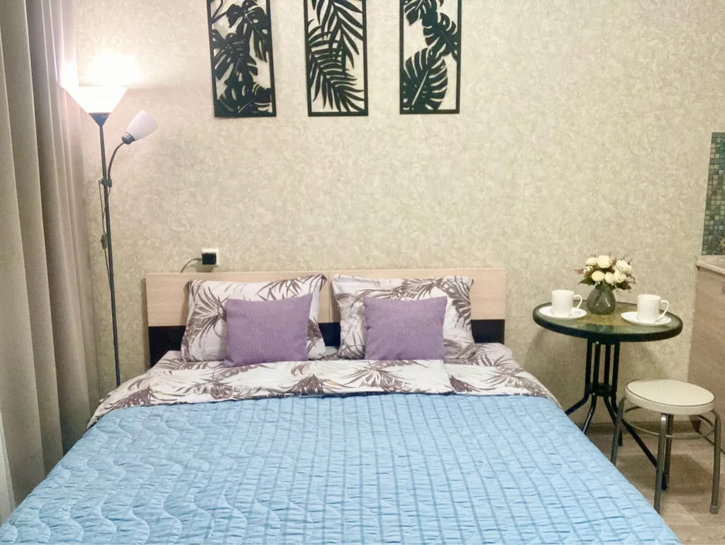 Уютная студия с широкой кроватью