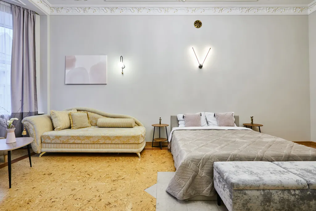 3 спальни, балкон, красивый дом