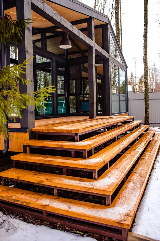 Дом В стиле лофт мини с панорамными окнами