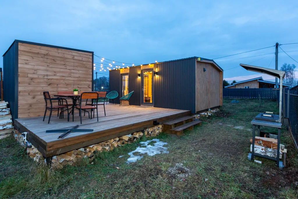 Семейный домик с финской сауной