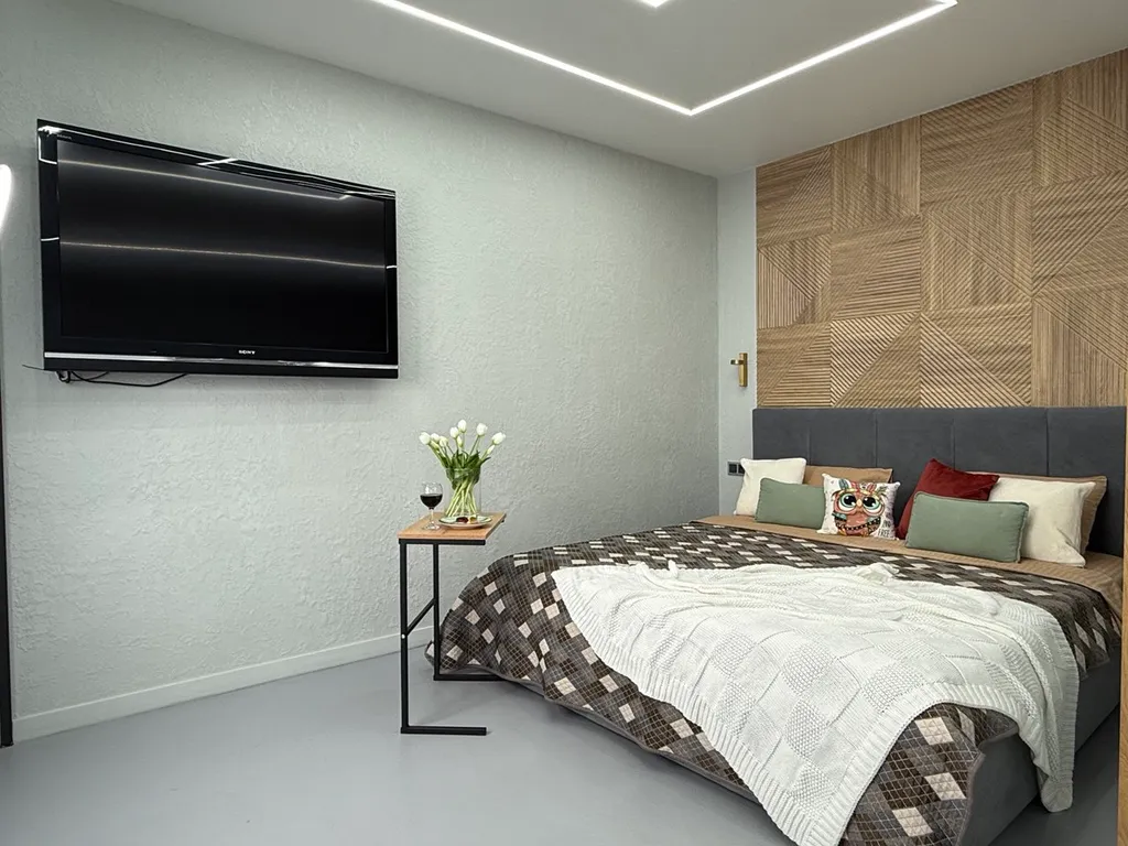 Просторная студия Мятный лён на 31 этаже в шаге от Тинькофф-холл