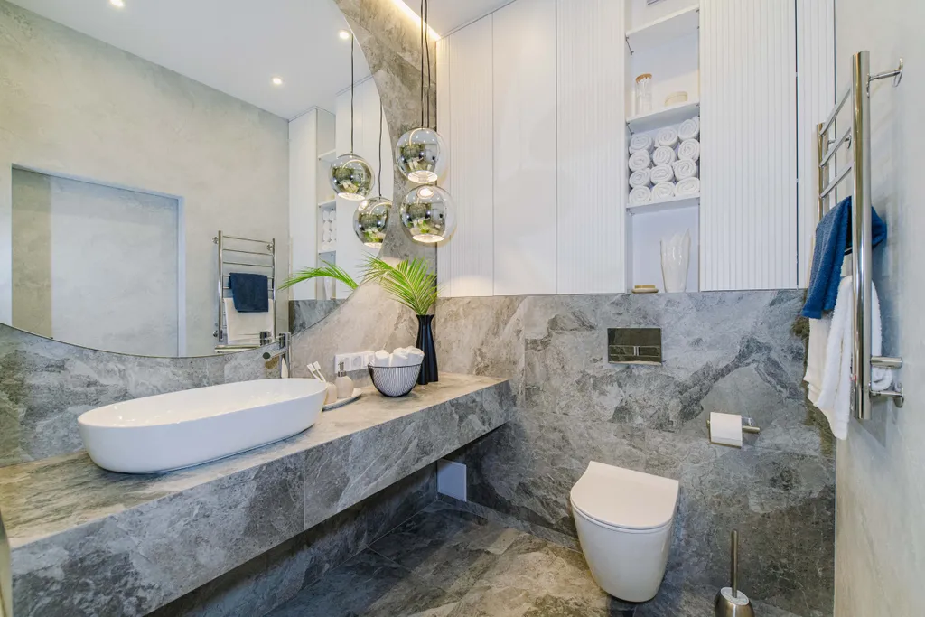 Дизайнерская квартира с камином в центре