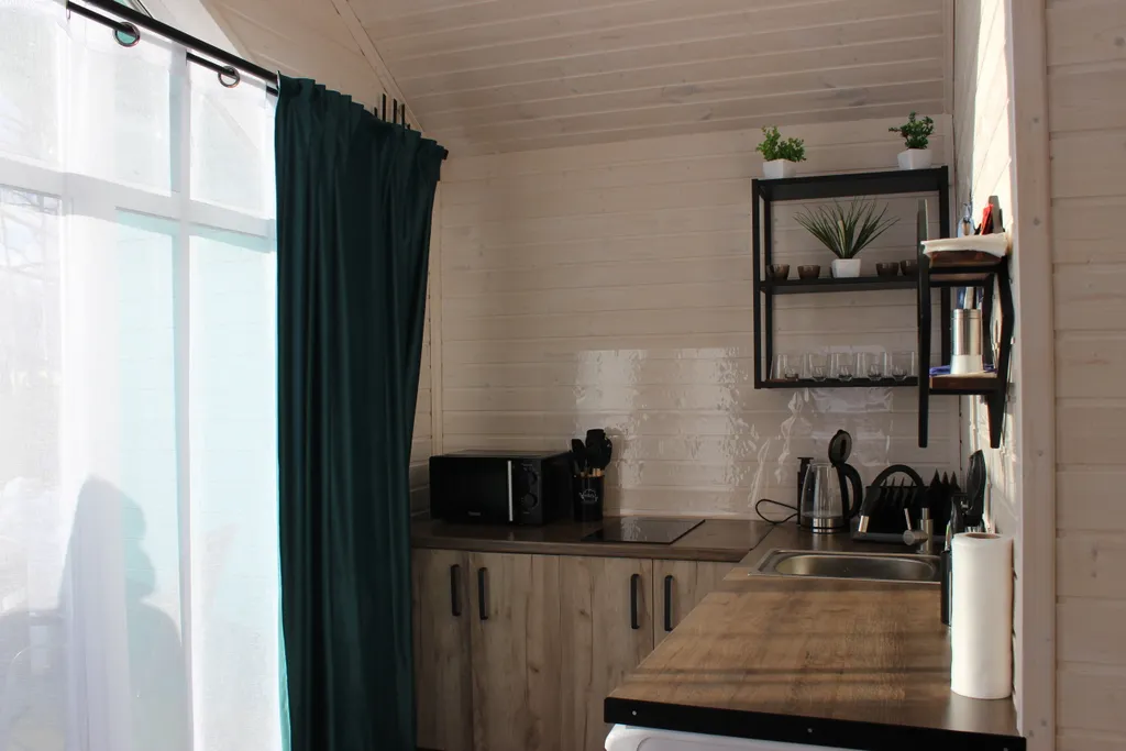 Отдых у леса в уютном домике с купелью-фурако (банный чан)