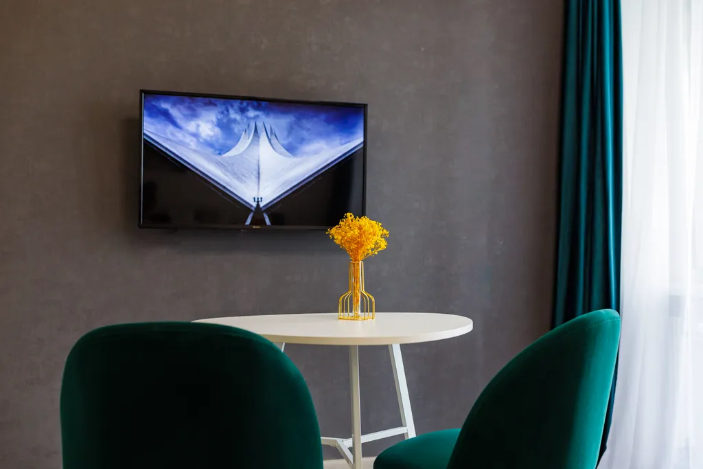 Уютнaя совремeнная cтильная квартира-студия в ЖК Артнова