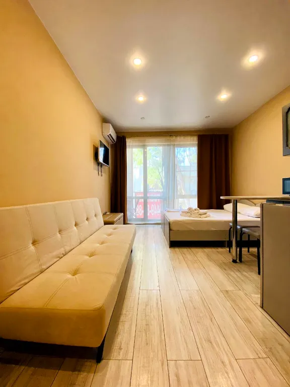 Квартира Квартира Уютная студия в ЖК Мадрид Парк 2 с бассейном — Адлер