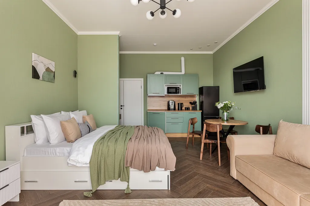 J&N Apartments Дизайнерская видовая студия с балконом