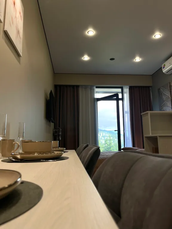 Апартаменты-студия с видом на горы в престижном районе