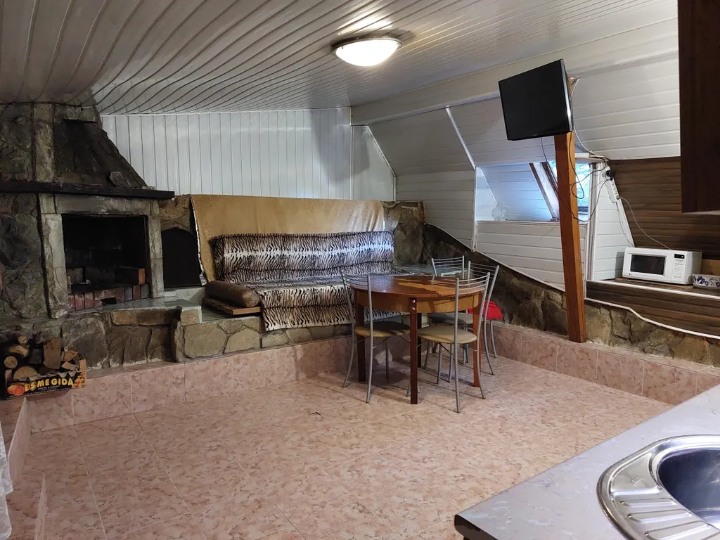 Уютный дом с камином на опушке леса