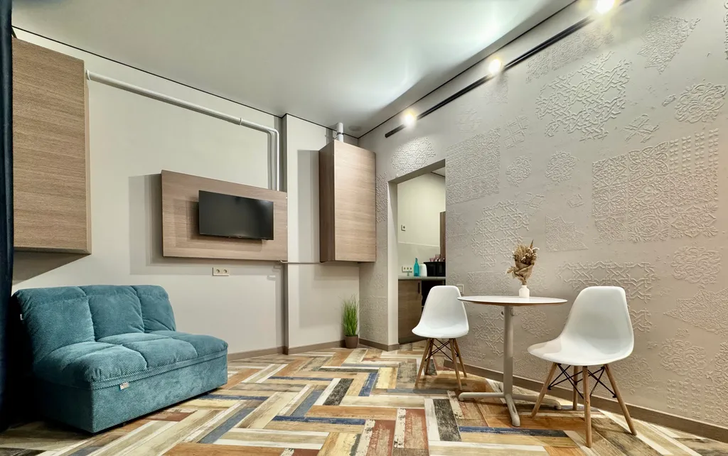 Студия с кухней для 3х гостей