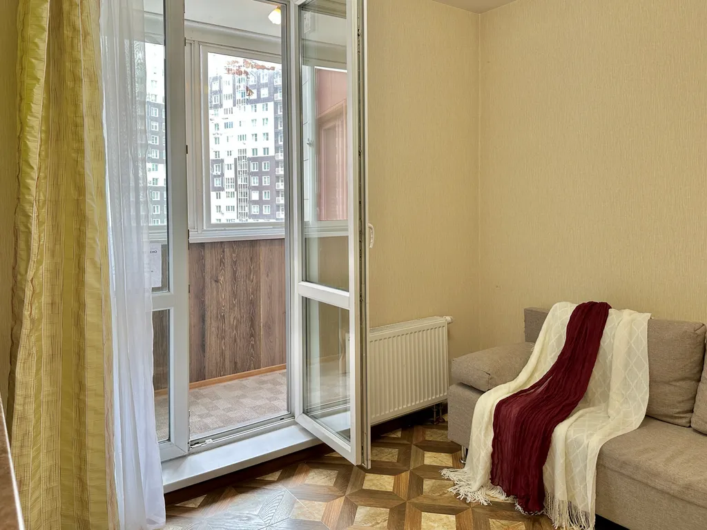 Светлая 1-комнатная квартира