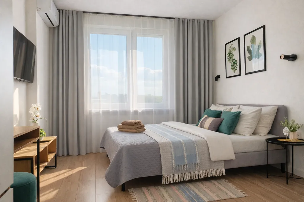 Квартира LanaRoom Новая студия с широкой кроватью — аренда посуточно в Люберцы