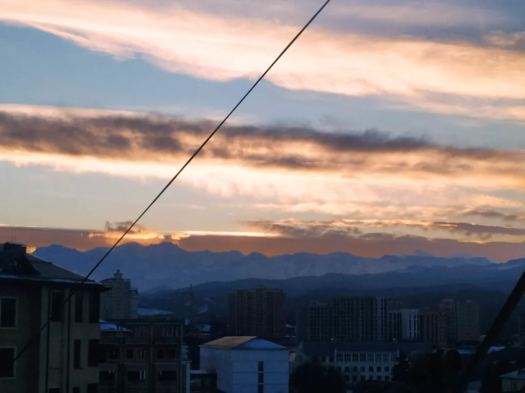 Красивый вид на горы