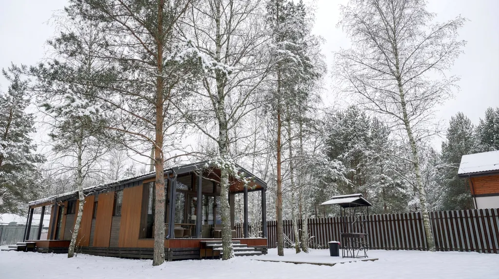 BarnHouse с камином, кондиционером и террасой