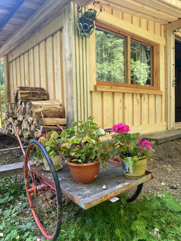 Глэмпинг с печкой-буржуйкой