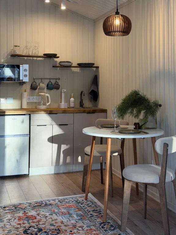 Домик «Роса» на двоих с собственной купелью и проектором