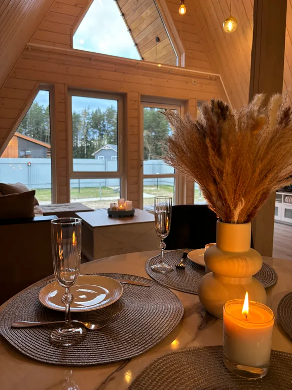 Коттедж Уютный а-фрейм домик с видом на лес — Черноголовка