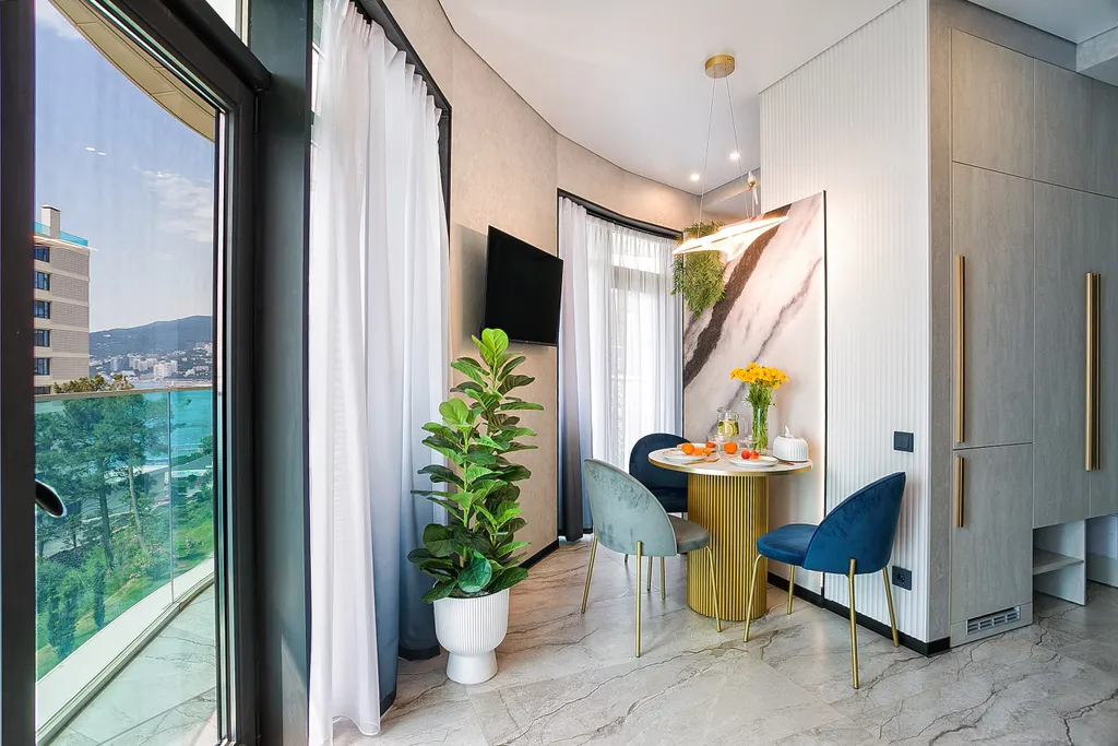 Уютная квартира Аквамарин с видом на море