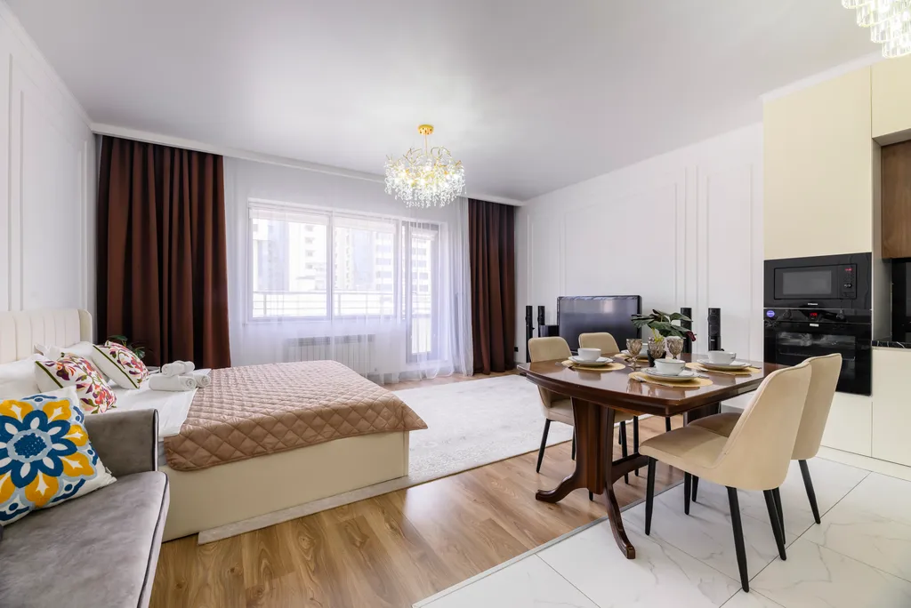 Квартира Стильные апартаменты на Аль-Фараби — аренда посуточно в Алматы