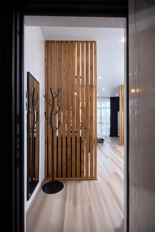 Студия с дизайнерским ремонтом