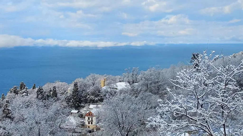 Коттедж с видом на море среди садов