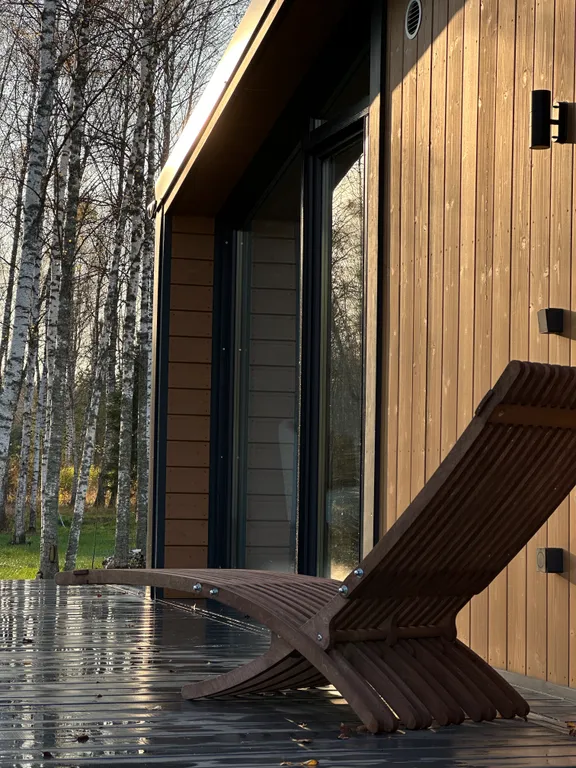 Дом у лесного озера с баней и чаном под Переславлем-Залесским