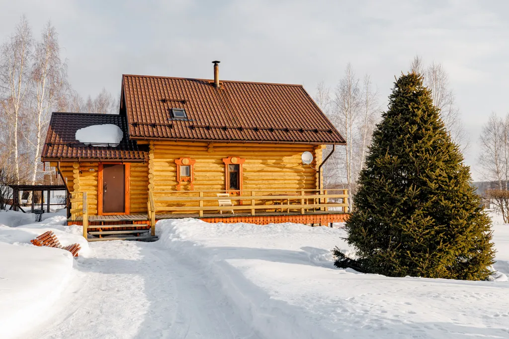 Дом в стиле Rustic с баней на дровах