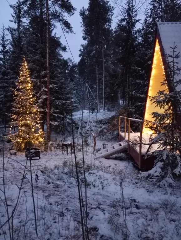 А-фрейм дом на горе