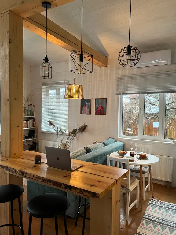 Уютный теплый дом с выходом в лес, 40 минут от Москвы со своей территорией