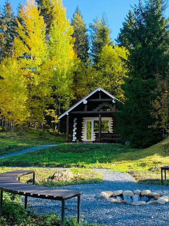 Karelia Log House “Дом с камином”  с панорамным видом на лес