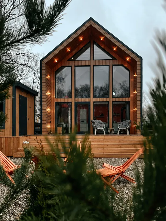 Коттедж Уютный дом с камином, чаном, мангальной зоной, видом на лес — Семеновское