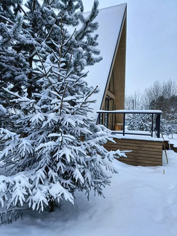 Коттедж Коттедж А-фрейм на берегу Можайского водохранилища — Можайск