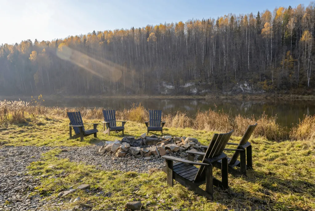 Уютные домики на берегу реки Косьва