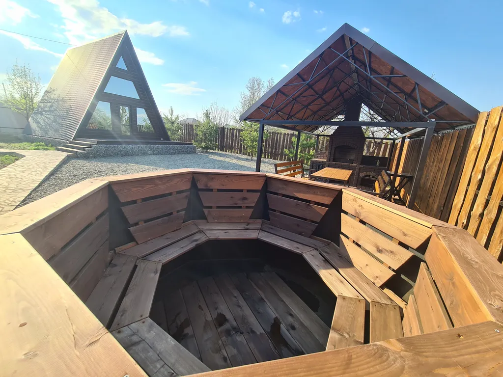 Дом 60m2 — чан, кухня-гостиная, размещение до 6 человек