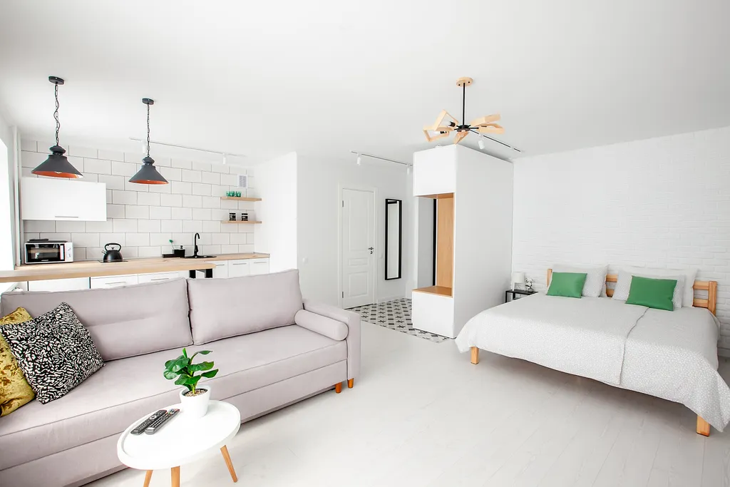 Светлая квартира-студия NINA в скандинавском стиле недалеко от центра — аренда посуточно в Гродно