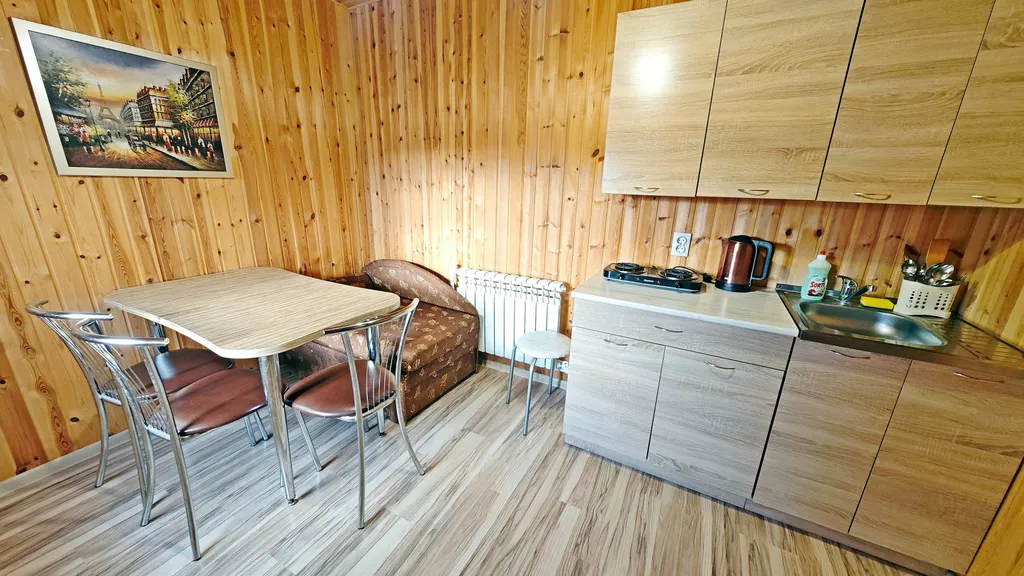 Сиреневые апартаменты полулюкс с 2 спальнями, кондиционером, кухней