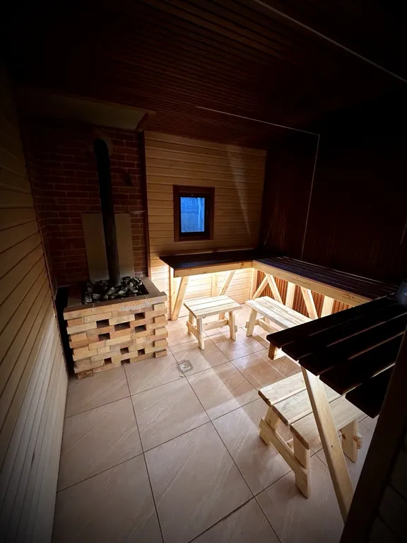 Дом с баней на дровах