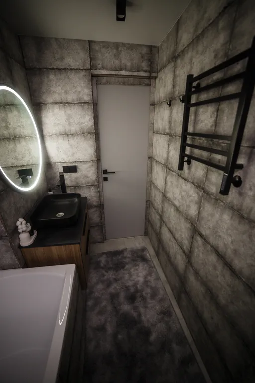 Стильная студия с дизайнерским ремонтом