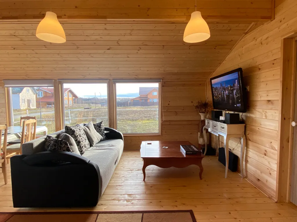 Барнхаус с баней и панорамными окнами